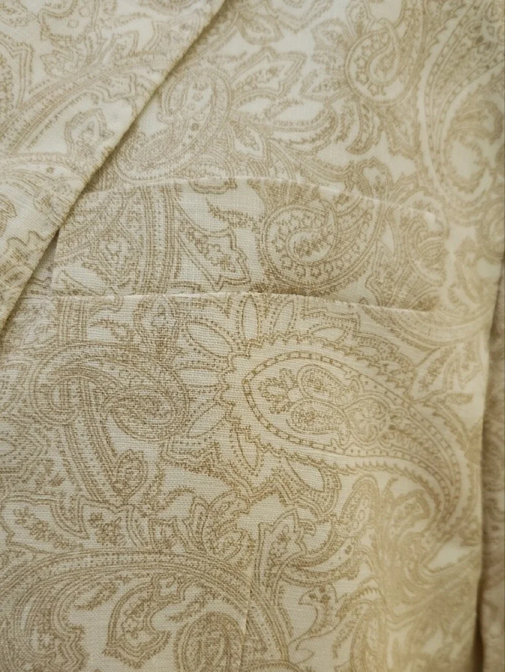 NWT Club Room Luxury 100% Linen Paisley Blazer White/Cream Men’s Size Medium